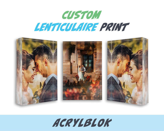 Acrylblok met lenticulaire 2 in 1 foto | 10x15cm