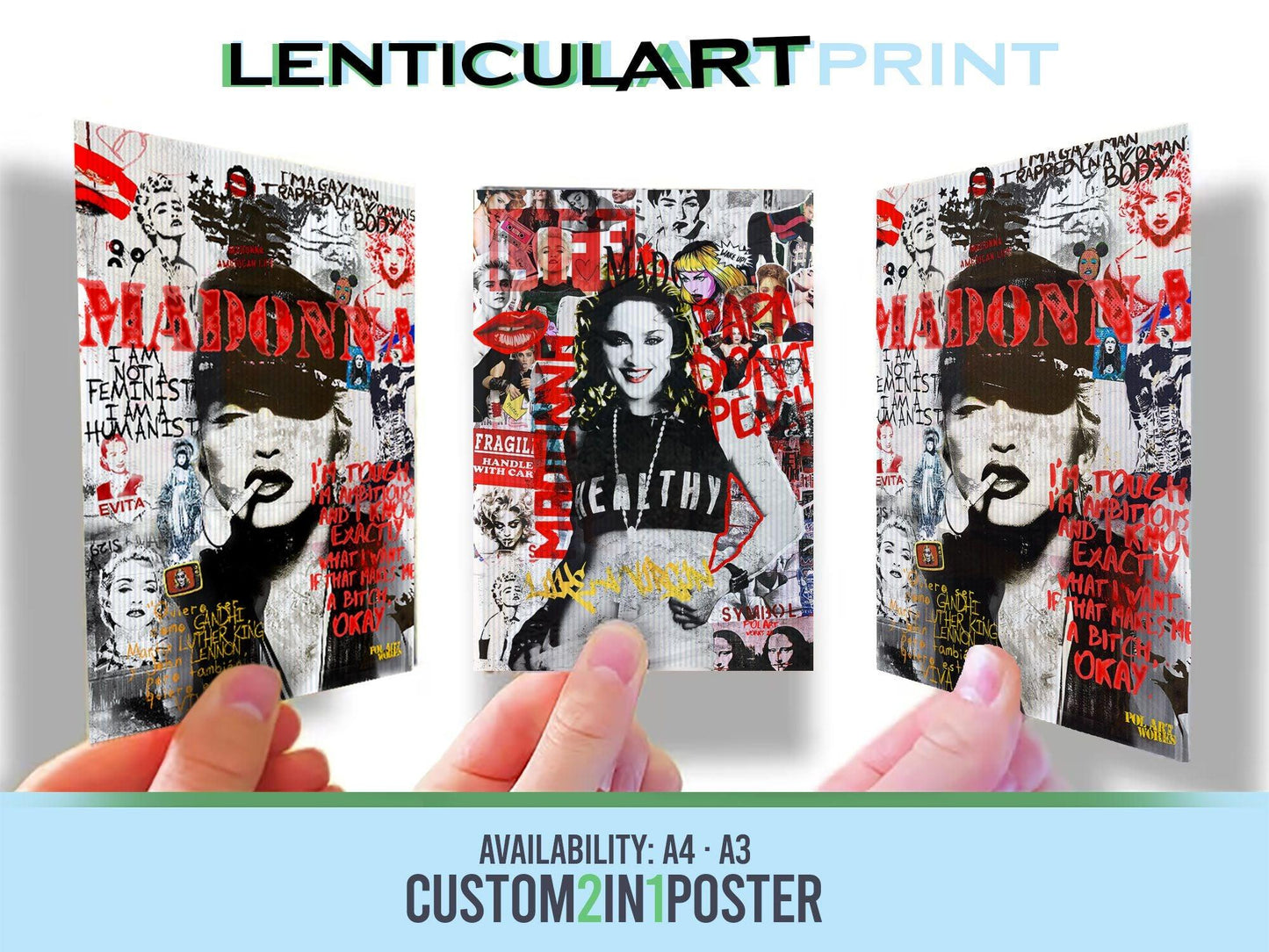 The Queen of Pop | LenticulArt van PolArtworks