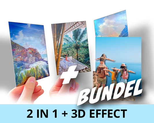 Lenticulaire 3D + 2 in 1 BUNDEL | Papier A formaten