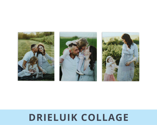 Lenticulair 2 in 1 drieluik collage | Standaard lijst maten