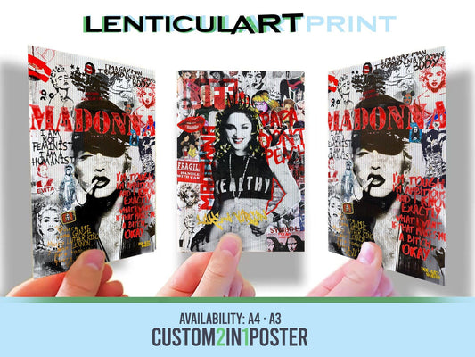 The Queen of Pop | LenticulArt van PolArtworks | A4 & A3